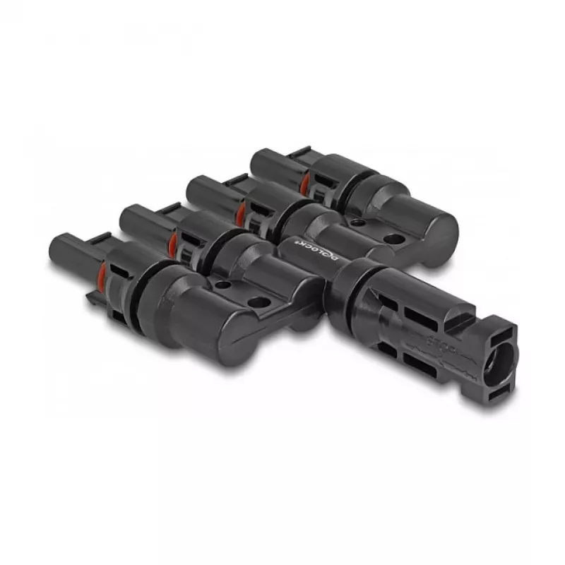 Zonne-stekkerconnector DeLOCK DL4 1 stekker naar 4 bus zwart