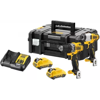 DeWALT DCK2110L2T-QW accuschroefmachine/slagmoersleutel zwart, geel