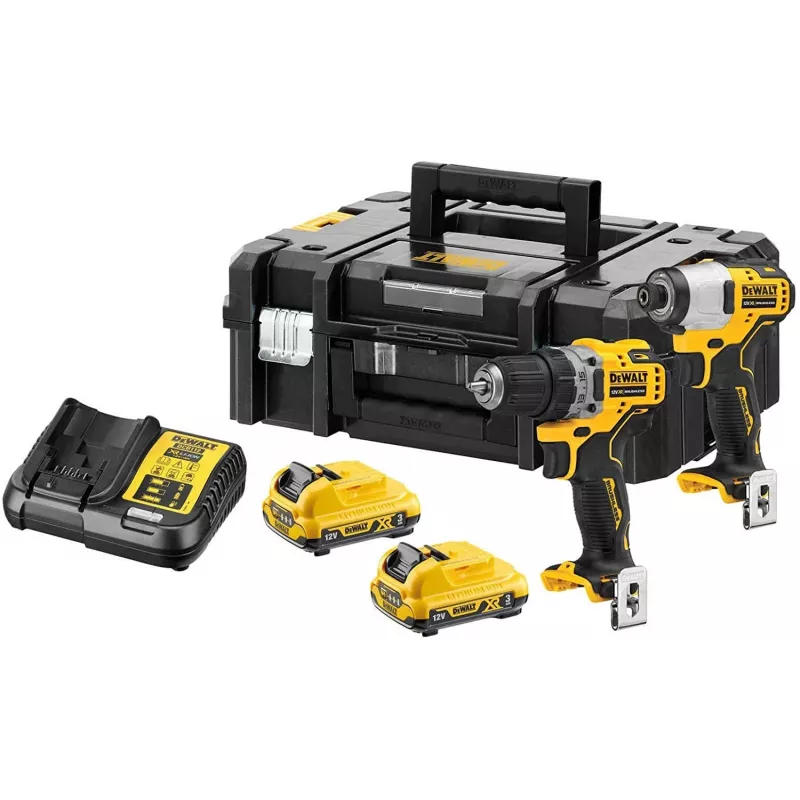 DeWALT DCK2110L2T-QW accuschroefmachine/slagmoersleutel zwart, geel
