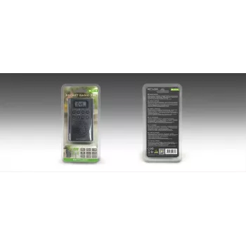 Draagbare radio Muse M-03 R met FM-PLL-afstemming, lcd-display, externe antenne, zwart