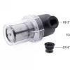 Alphacool ES Big Inline deeltjesfilter 2x G1/4 IG, zwart/transparant (29145)