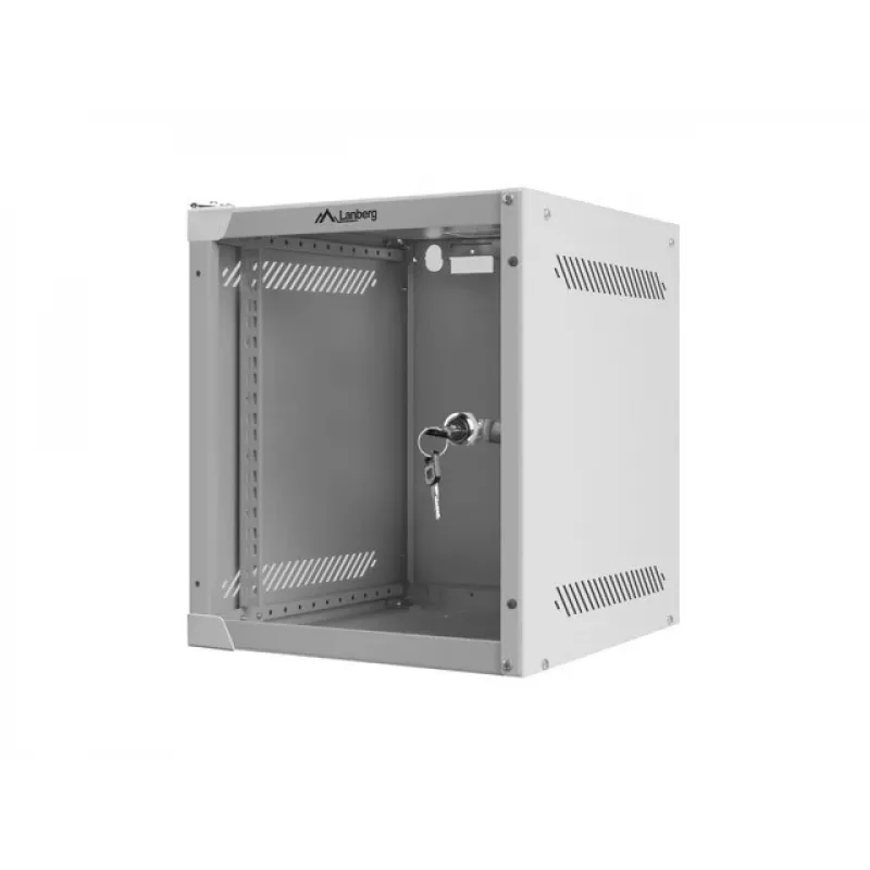 Lanberg WF10-2306-10S 10" wandrack-kast 6U, 336×280×310 mm, glazen deur, 20 kg, grijs (RAL 7035)