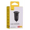 Auto-oplader Baseus Gain Pro universeel zwart – 2× USB 2.0, 2,4 A per poort, ingang 12–24 V, 5 V uitgang