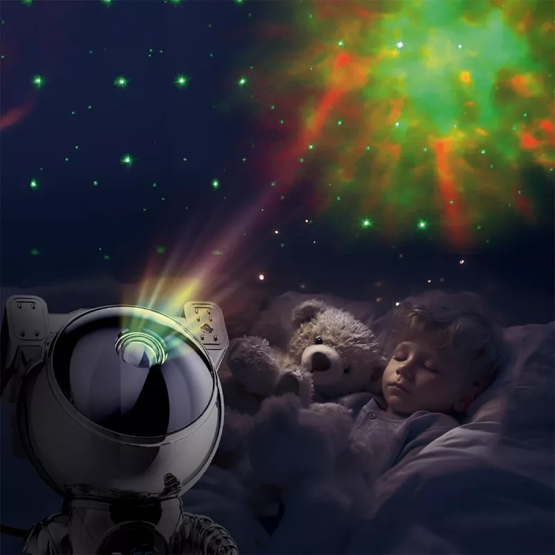 Hawk HW-STAR02 astronaut star projector met klok Ghrome Edition