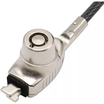 Manhattan laptopbeveiliging (Nano) met twee sleutels, compatibel met Nano-sloten, 1,5 m kabel, diefstalbeveiliging, robuuste staalkabel – metaal met heldere PVC-mantel, notebook, levenslange garantie