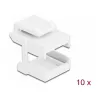 Keystone-afdekking DeLOCK 86807 wit voor glasvezelkoppeling 10 stuks