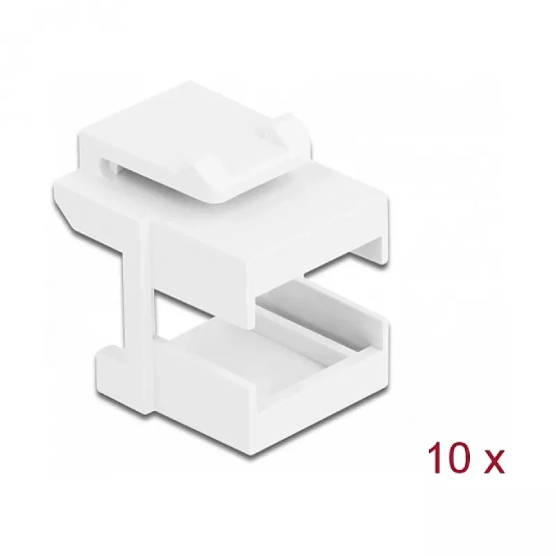 Keystone-afdekking DeLOCK 86807 wit voor glasvezelkoppeling 10 stuks