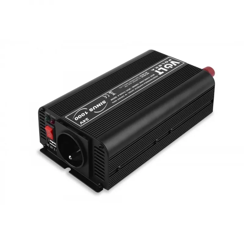 Spanningsomvormer Volt 24V naar 230V sinus 500/1000W model 23859