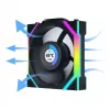 Lian Li UNI FAN SL Wireless LCD 120 12RSLLCD1W1B Reverse Blade behuizingsventilator, 120 mm, ARGB, PWM, zwart