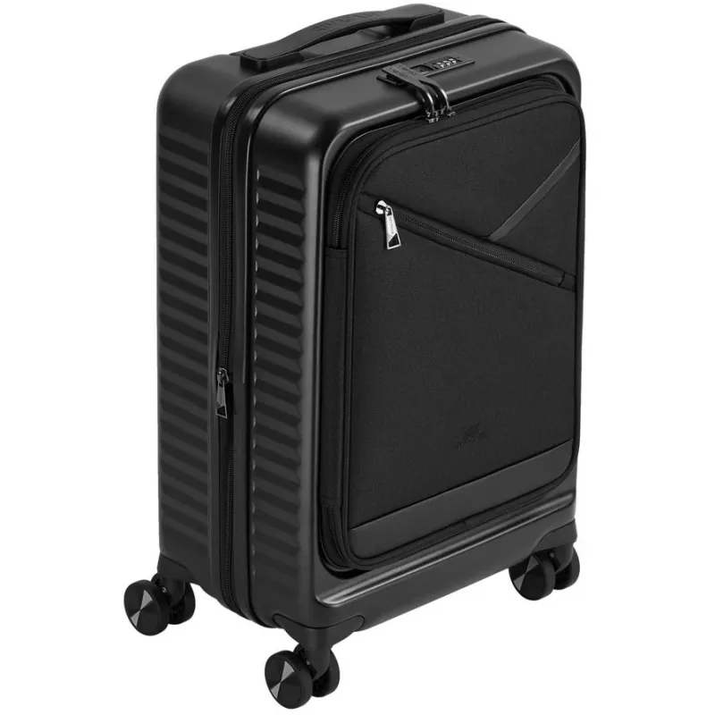 Koffer handbagage Rivacase 8180 Clark ECO – handbagage, harde schaal, zwart