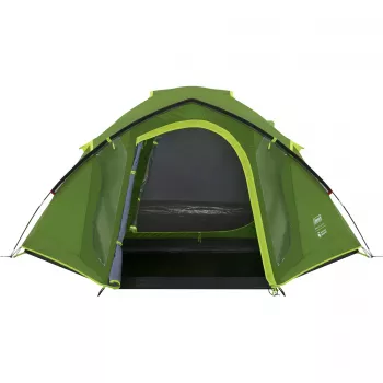 Coleman koepeltent Darwin 4 Plus Blackout — 4-persoons tunneltent met voorportaal, donkergroen/lichtgroen