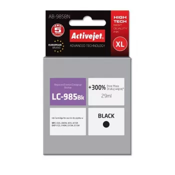 Activejet AB-985BN inkt (vervanging voor Brother LC985Bk; Supreme; 29 ml; zwart)