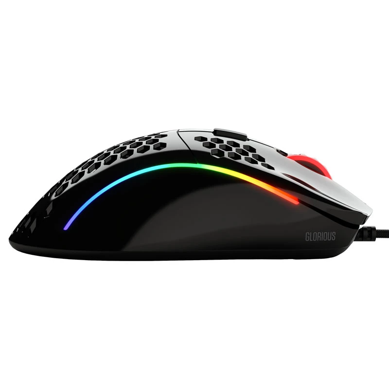 Glorious Gaming Glorious Model D muis glossy (zwart), rechtshandig, optisch, USB Type-A, 12000 DPI, 1 ms, zwart