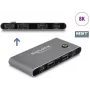 KVM-switch DeLOCK 11485 USB HDMI 8K 144Hz antraciet