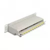 DeLOCK 10 inch patchpaneel 8 poorten Cat.6A 1U grijs