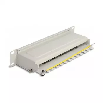 DeLOCK 10 inch patchpaneel 8 poorten Cat.6A 1U grijs