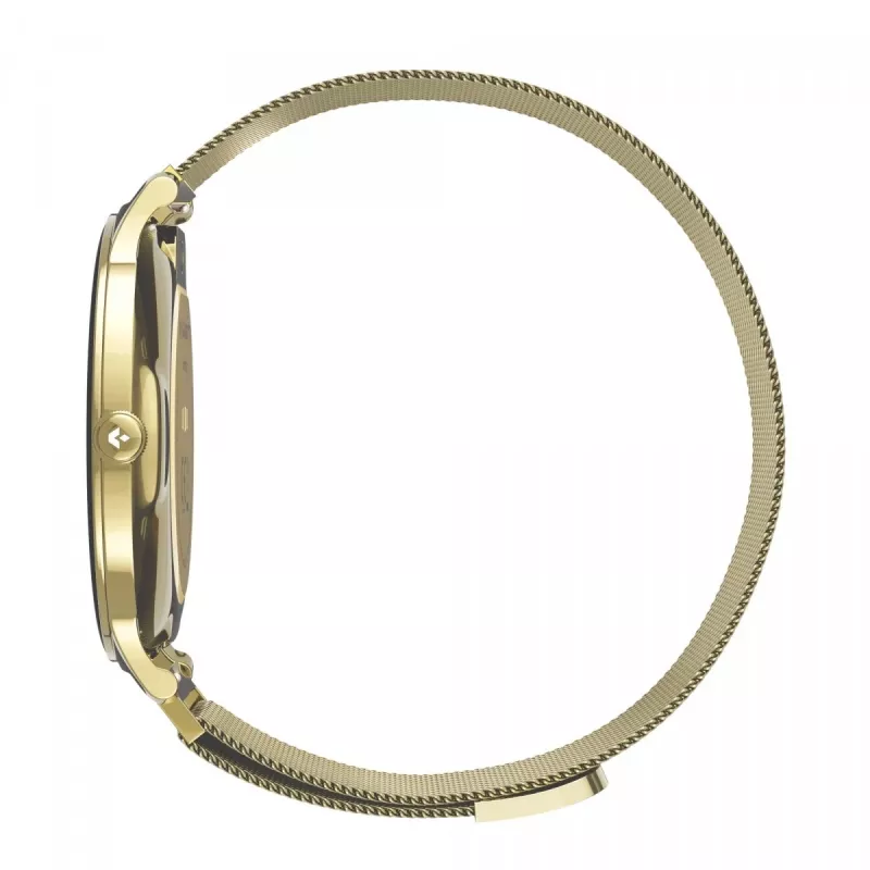 Smartwatch Garett Verona 2 Gold Mesh met Bluetooth en hartslagmeter