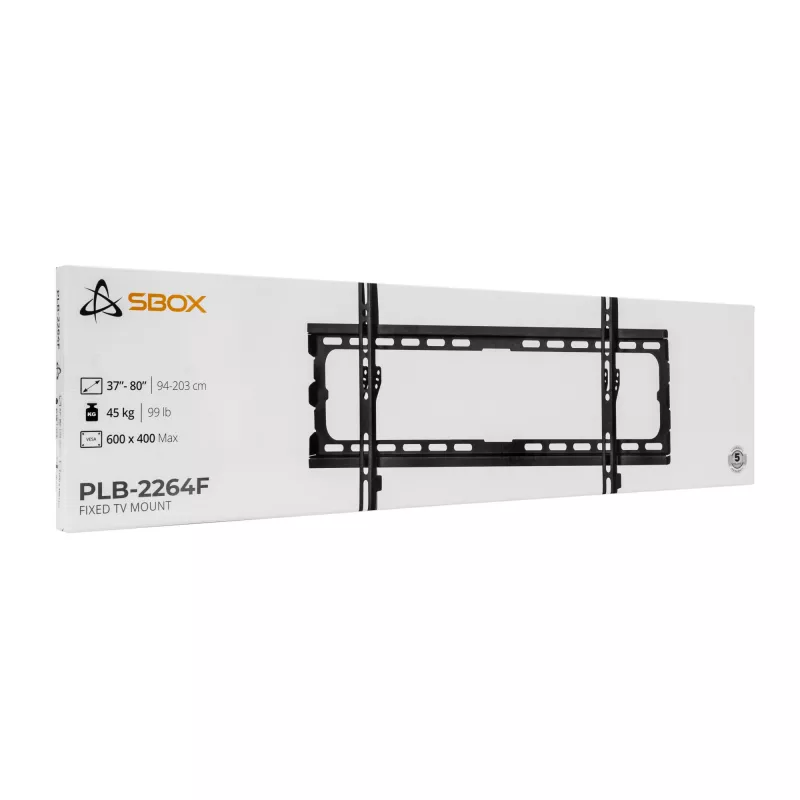 SBOX PLB-2264F-2 wandbeugel 37–80 cm, draagvermogen 45 kg, VESA 600x400