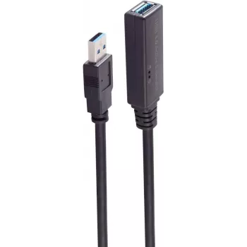 USB-kabel ShiverPeaks BS13-39485 30m USB A zwart 5 Mbit/s