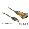 Seriële kabel DeLOCK 65840 USB Type-A DB-9 1,5 m zwart geel