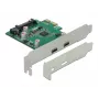 DeLOCK PCI Express x1-kaart naar 2 x USB Type-C™ bus