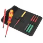 Wera 05006603001 Kraftform Kompakt VDE 7 extra slim 1 Tool Finder schroevendraaierset, 7-delig, 817 VDE Kraftform-wisselbladehouder + 6 extra slanke VDE-wisselbladen, IEC 60900, met gereedschapstas