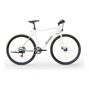 Sharp Gravel e-bike 250W motor app 70km wit glans