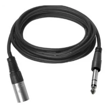 Vivolink PROAUDXLRJACKS1 audiokabel 1 m XLR 6,35 mm TRS zwart