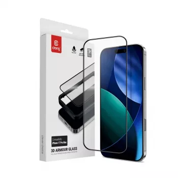 Geharde glazen displayschermfolie Crong voor iPhone 17 Pro Max — inclusief montageservice