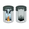 Ronde stalen afvalemmer Durable 3305-01 15L
