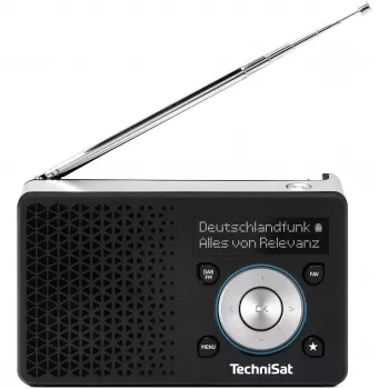 Draagbare radio TECHNISAT DIGITRADIO 1 A — DAB+/FM, OLED-display, USB-C, 3,5-mm-koptelefoon, 1 W, zwart/zilver