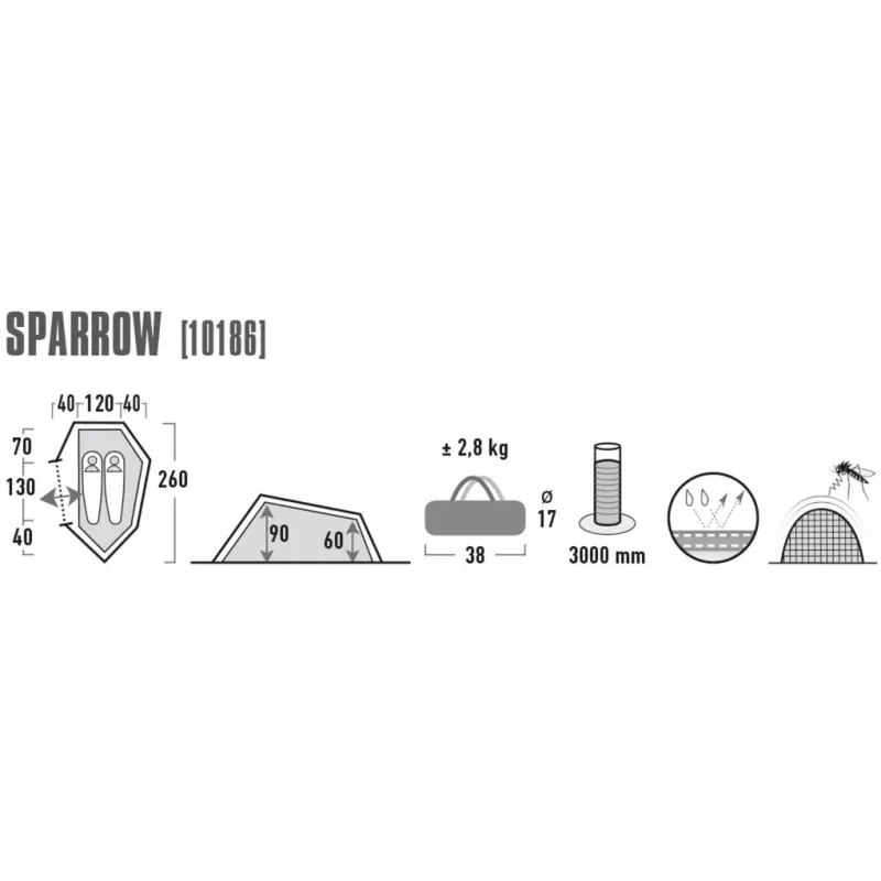 High Peak Sparrow tunneltent