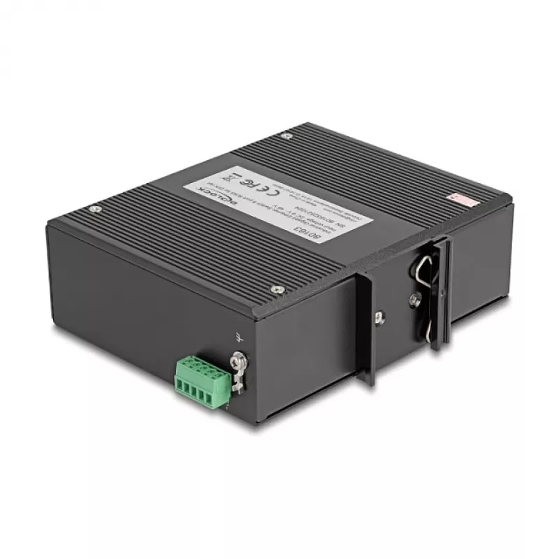Gigabit Ethernet-switch DELOCK 80163, 8-poorts RJ45 industriële switch, unmanaged, metalen behuizing