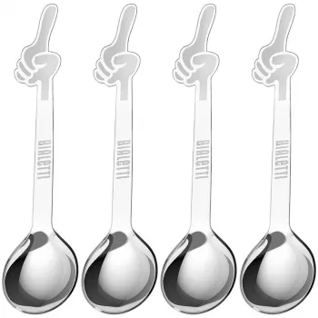 Koffielepel Bialetti DCDESIGN15 roestvrij staal 4 stuks