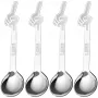 Koffielepel Bialetti DCDESIGN15 roestvrij staal 4 stuks