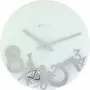 NeXtime klok 8115 Dropped, Ø43 cm, wand, zilver
