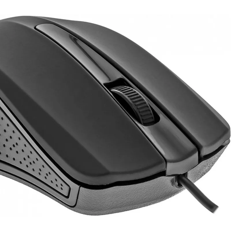 USB-kabelmuis, 3 knoppen, rubberachtig oppervlak, 1000 DPI
