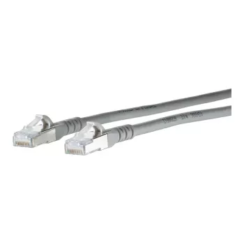 METZ CONNECT - patchkabel - RJ-45 (M) naar RJ-45 (M) - 30 cm - 6,3 mm - S/FTP - CAT 6a - IEEE 802.3an - afgeschermd, halogeenvrij, zonder trekontlasting, soepele aders - grijs