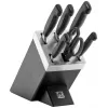 Mes-/messenblokset ZWILLING 35145-007-0 – 7-delig met koksmes, schilmes, broodmes, keukenschaar, zwart blok