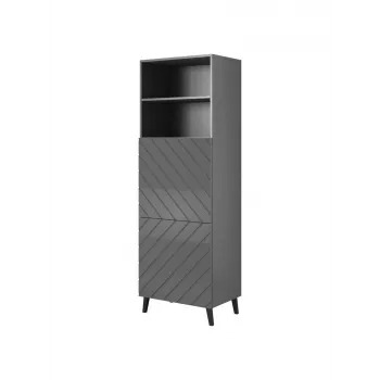 Opbergkast cama meble ABETO 60×40×176,5 cm grafiet/glanzend grafiet