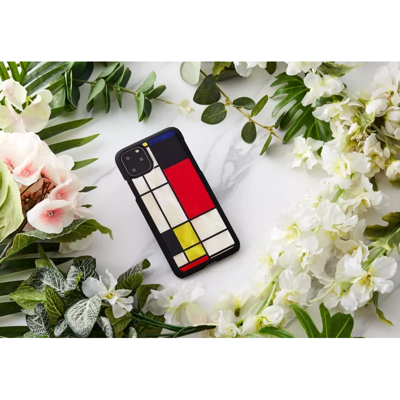 Smartphonehoesje iKins voor iPhone 11 Pro Max – Mondrian zwart beschermhoes