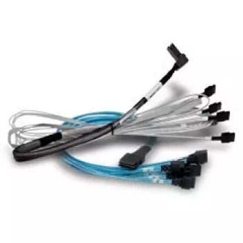 SAS-kabel BROADCOM 05-60005-00 — 1 m, x8 SFF-8654 naar 2× U.2 SFF-8639