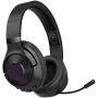 Lorgar Noah 702 (LRG-GHS702) draadloze gaming-headset, Bluetooth 5.3, USB-ontvanger, 3,5 mm AUX, 40 mm drivers, 1000 mAh, RGB, zwart