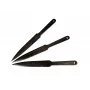 Werpmes KAL22 3-delige set, gelegeerd staal, 275 mm lengte, 165 mm lemmet, 240 g, zwart