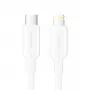 USB-C naar Lightning-kabel 3A 480Mbit/s 1m WIT