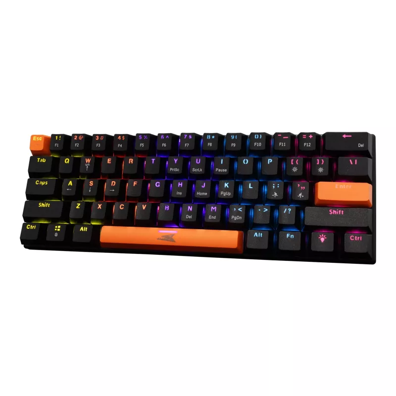 Mechanisch toetsenbord Baracuda Dolphin zwart US-layout met Blue-switches