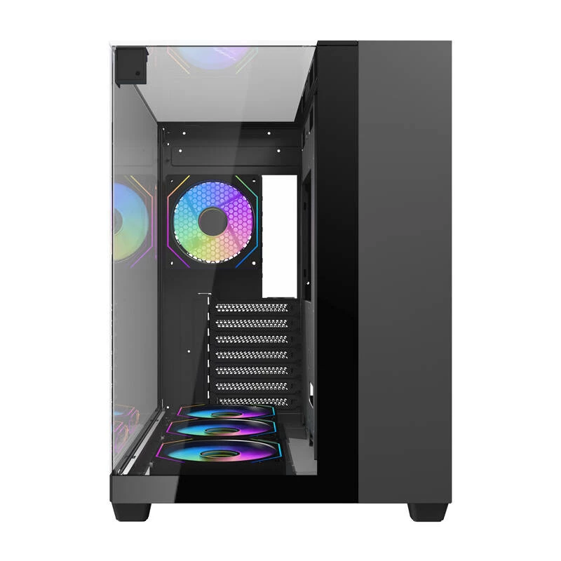 Darkflash TH285 computerbehuizing (zwart) + 4 ventilatoren