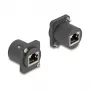 Delock D-type module RJ45 bus naar bus met schroeven zwart (88106)