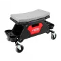 Werkplaatskruk AWTools 1005563 met opbergruimte en vakken, mobiele kruk met opbergvak onder de zitting