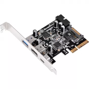 SilverStone ECU05 - USB-adapter - PCIe 2.0 x2 low profile - USB 3.1 Type-C x 1 + USB3.0 x 2 + USB3.0 (intern) x 2 (SST-ECU05)